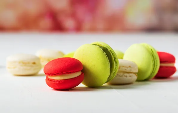 Печенье, красочные, color, macaron, миндальное