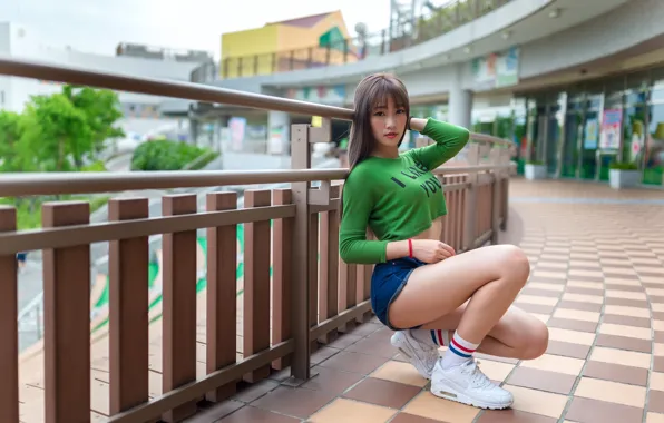 Картинка лето, девушка, лицо, стиль, ножки