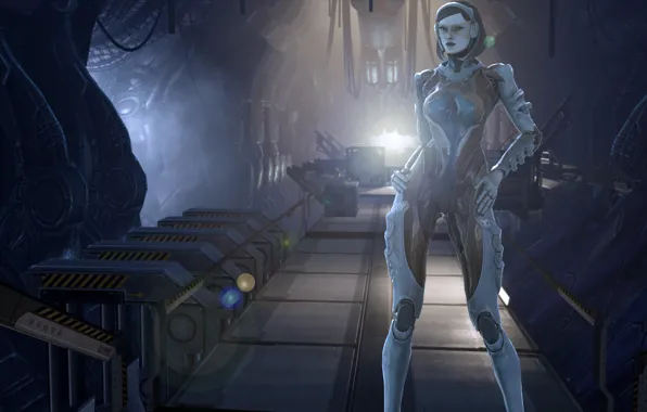 Картинка робот, robot, Mass Effect, Сузи, edi