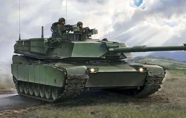 Картинка Abrams, Абрамс, основной боевой танк США