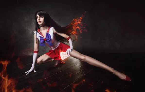 Аниме, косплей, девшка, Sailor Moon