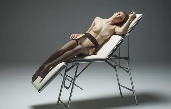 Nipples, boobs, black stockings, nude, brunette, tits, naked, breasts