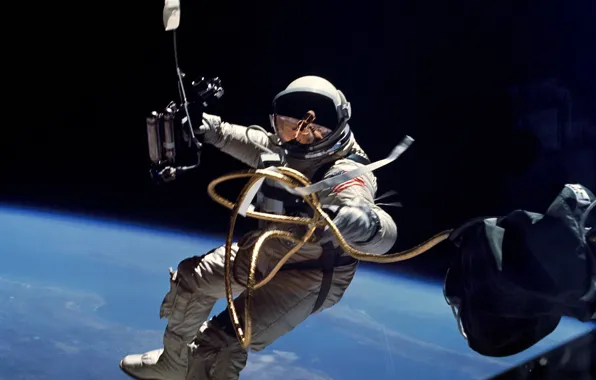 Картинка фото, космонавт, Земля, NASA, астронавт