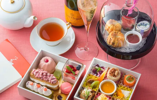 Чай, шампанское, пирожные, традиция, afternoon tea, послеобеденный чай