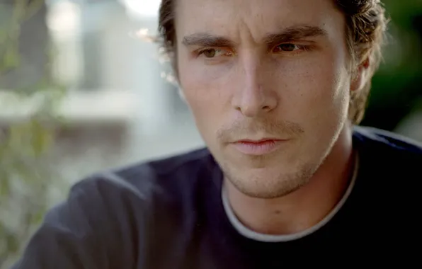 Взгляд, задумчивость, актер, Кристиан Бэйл, Christian Bale