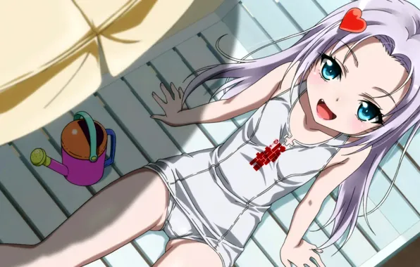 Girl, sexy, long hair, anime, blue eyes, beautiful, pretty, swimsuit