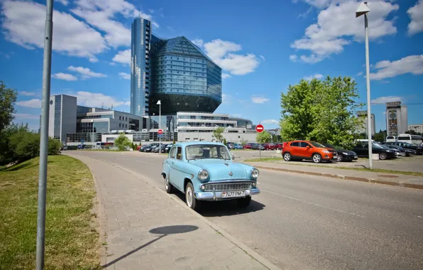 USSR, 407, Moskvich, Национальная библиотека, Minsk, Moskvich 407