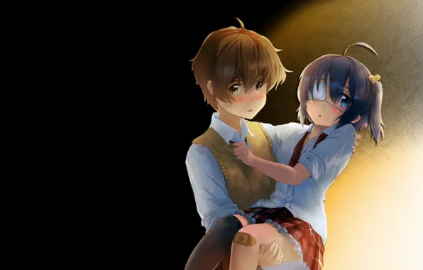 Аниме, арт, пара, двое, Чудачество любви не помеха, Chuunibyou demo Koi ga Shitai!