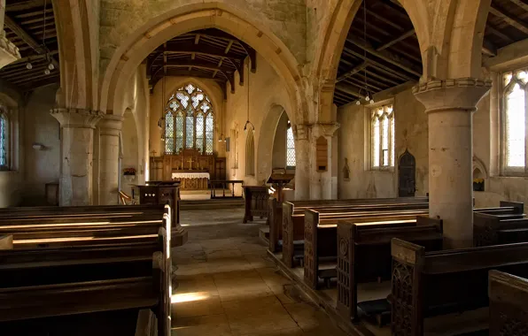 Дизайн, стиль, интерьер, собор, костел, катедрал, St-Nicholas Walcot Lincolnshire church interior