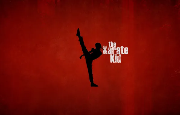 Красный, фон, спорт, силуэт, кунг-фу, Джейден Смит, Jaden Smith, The Karate Kid
