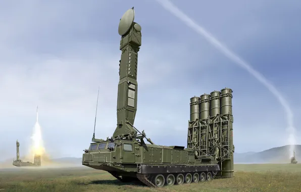 Картинка ПВО, Зенитный ракетный комплекс, ЗРС ПВО СВ, Антей-300В, С-300В
