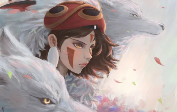 Волки, San, Mononoke Hime, by danielju
