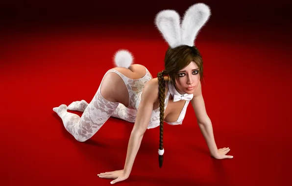 Попа, грудь, взгляд, девушка, волосы, задница, lara croft, tomb raider