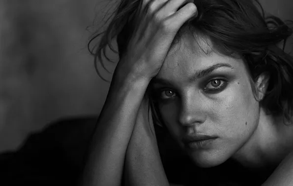 Наталья Водянова, portrait, Peter Lindbergh, black white