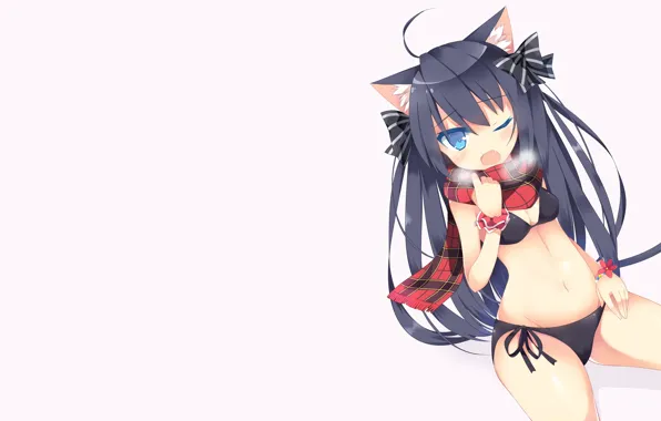 Girl, sexy, cleavage, long hair, boobs, anime, beautiful, pretty