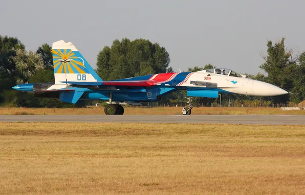 Картинка истребитель, аэродром, многоцелевой, Су-27