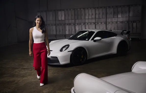 Картинка Porsche 911 GT3, professional tennis player, brand ambassador, Emma Raducanu