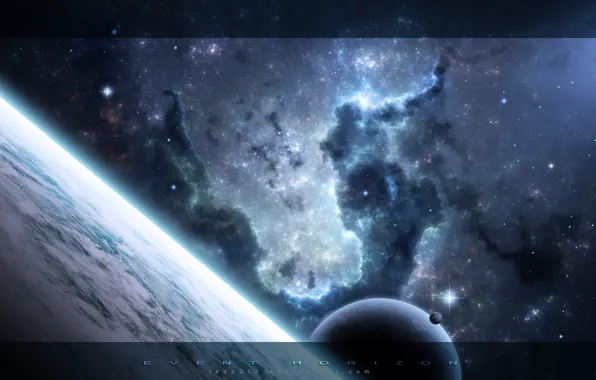 Картинка космос, звезды, туманность, планеты, space, universe, nebula, 1920x1200
