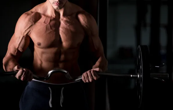 Поза, muscle, мышцы, штанга, пресс, бодибилдер, abs, bodybuilder