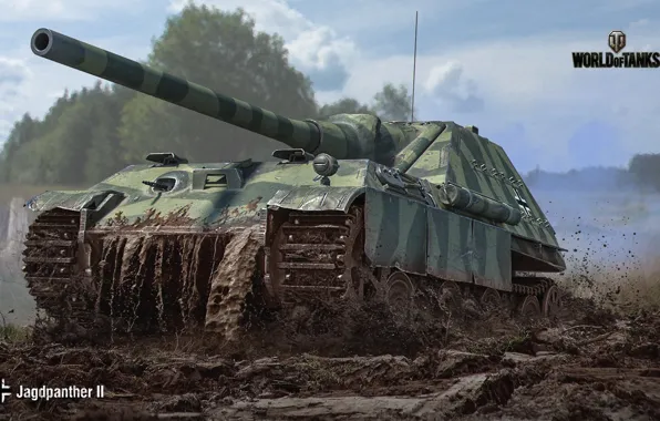 Картинка САУ, WoT, Мир танков, World of Tanks, немецкая, Wargaming, Jagdpanther II