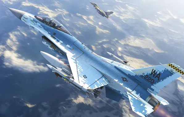 General Dynamics F-16 Fighting Falcon, лёгкий истребитель четвёртого поколения, американский многофункциональный, Antonis (rOEN911) Karidis, USAF …