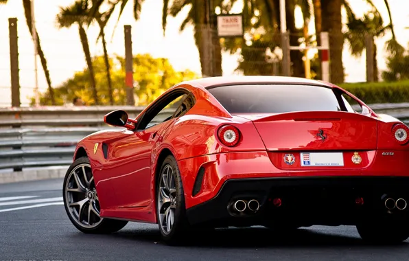 Солнце, Красная, Машина, Феррари, Ferrari, Red, 599, Sun