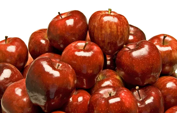 Яблоки, красные, фрукты, много