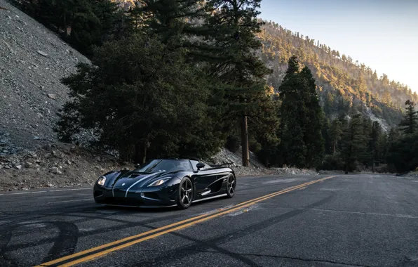 Картинка car, Koenigsegg, road, Agera, Koenigsegg Agera R, front view