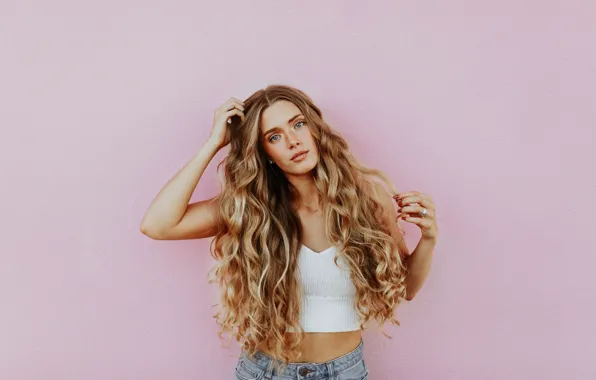 Картинка взгляд, модель, волосы