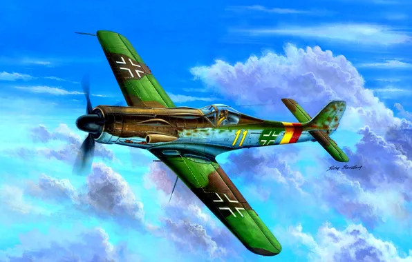 Картинка многоцелевой, истребитель-бомбардировщик, люфтваффе, Focke-Wulf, Третий Рейх, Ta.152C, средневысотный
