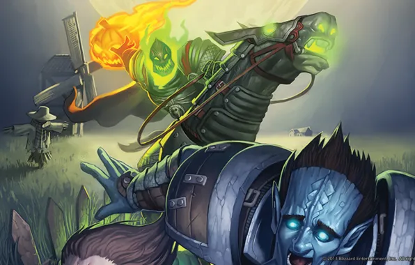 Конь, World of Warcraft, дреней, Тыквовин, Всадник без головы