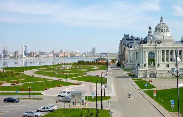 Река, архитектура, Казань, Татарстан, Дворец Земледельцев