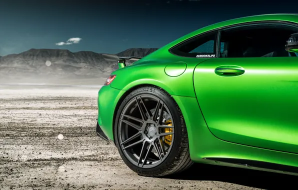 Зеленый, стиль, тачка, классная, Mercedes GTR
