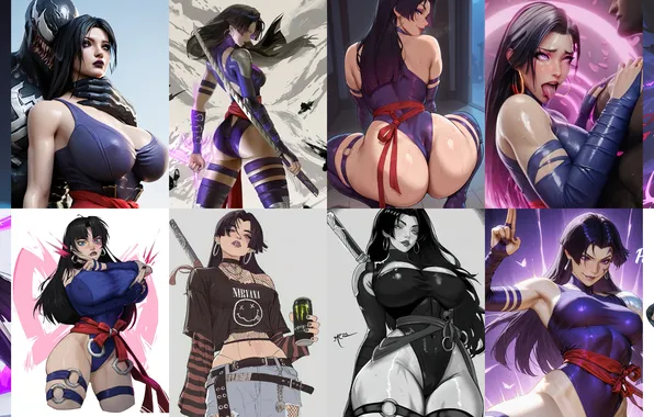 X-Men, Marvel, Psylocke, sexy chick, ass hot, Marvel Ero