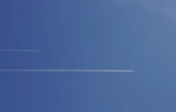 Картинка минимализм, небо, самолёты