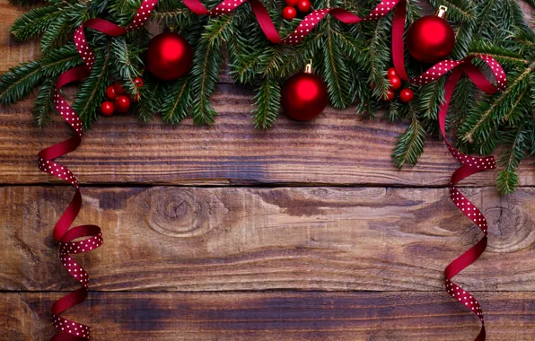 Шары, елка, Новый Год, Рождество, Christmas, balls, wood, New Year