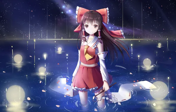 Девушка, бант, Touhou, Тохо, Тоухоу
