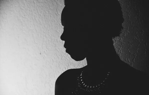 Girl, minimalism, silhouette