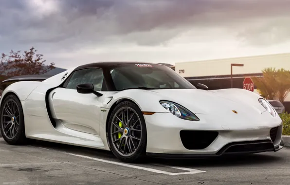 Картинка Porsche, white, Spyder, 918