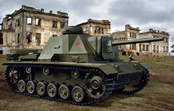 САУ, штурмовое орудие, советская самоходно-артиллерийская установка, СУ-76и