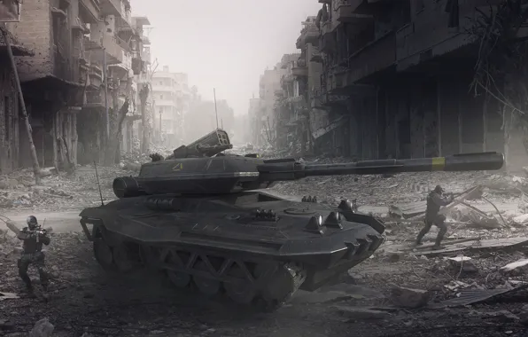 Город, оружие, транспорт, техника, TANK