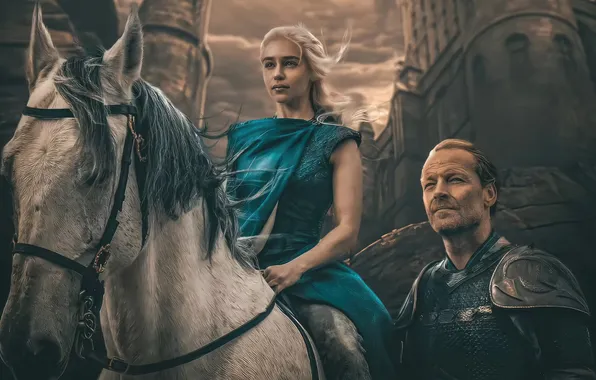 Картинка serial, daenerys targaryen, jorah mormont