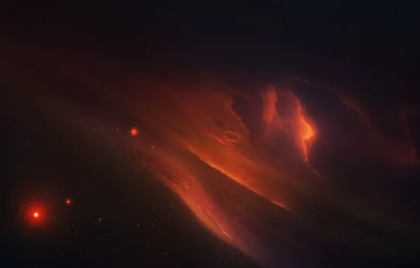 Звезды, Космос, Туманность, Fantasy, Арт, Stars, Space, Art