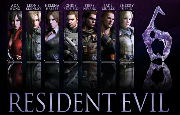 Картинка game, Resident Evil, Resident Evil 6, Leon Scott Kennedy, Helena Harper, Chris Redfield, Jake, Sherry …