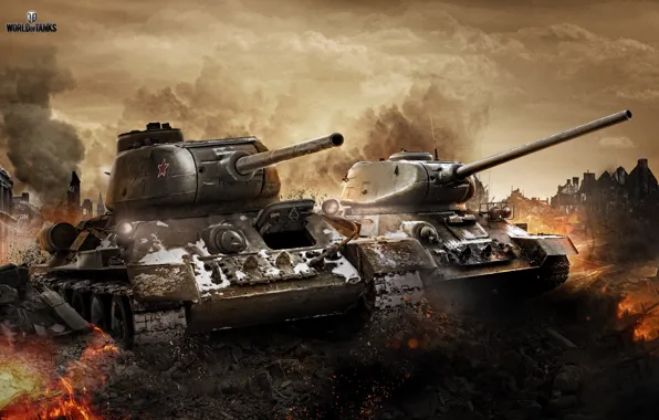 Картинка арт, ссср, танки, World of Tanks, Month May 2013:, T-34, T-34-85