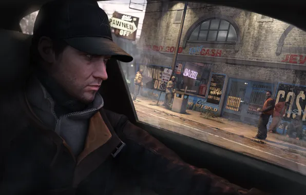 Улица, кепка, Aiden Pearce, watch dogs