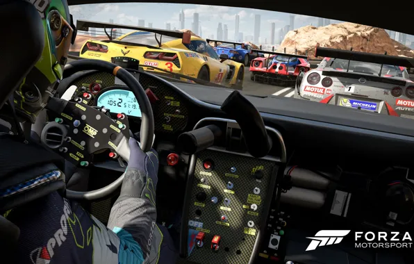 Картинка car, city, game, race, speed, drive, pilot, Forza Motorsport