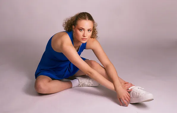 Взгляд, платье, ножки, сидит, Erika