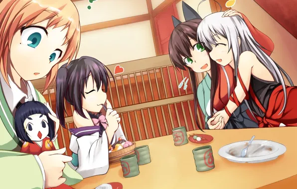 Kawaii, girl, anime, food, funny, asian, cute, doll