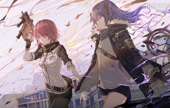 Девушки, Arknights, Exusiai, Mostima